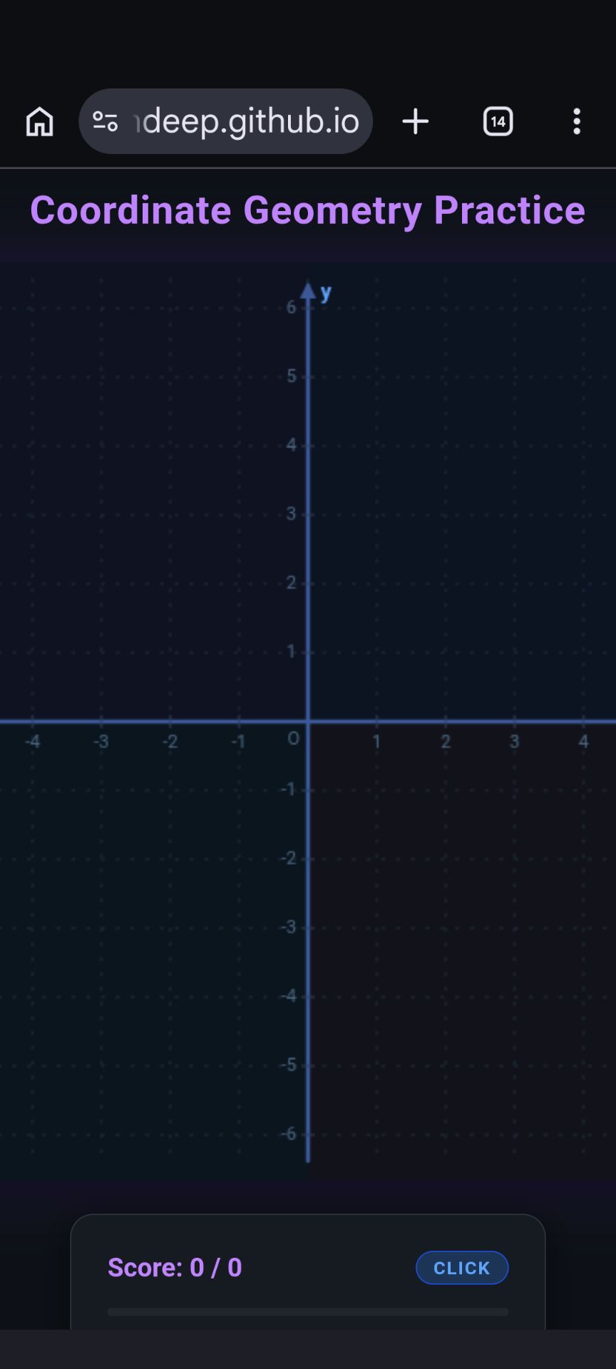 Coordinate Geometry Practice — point-and-click graphing tool